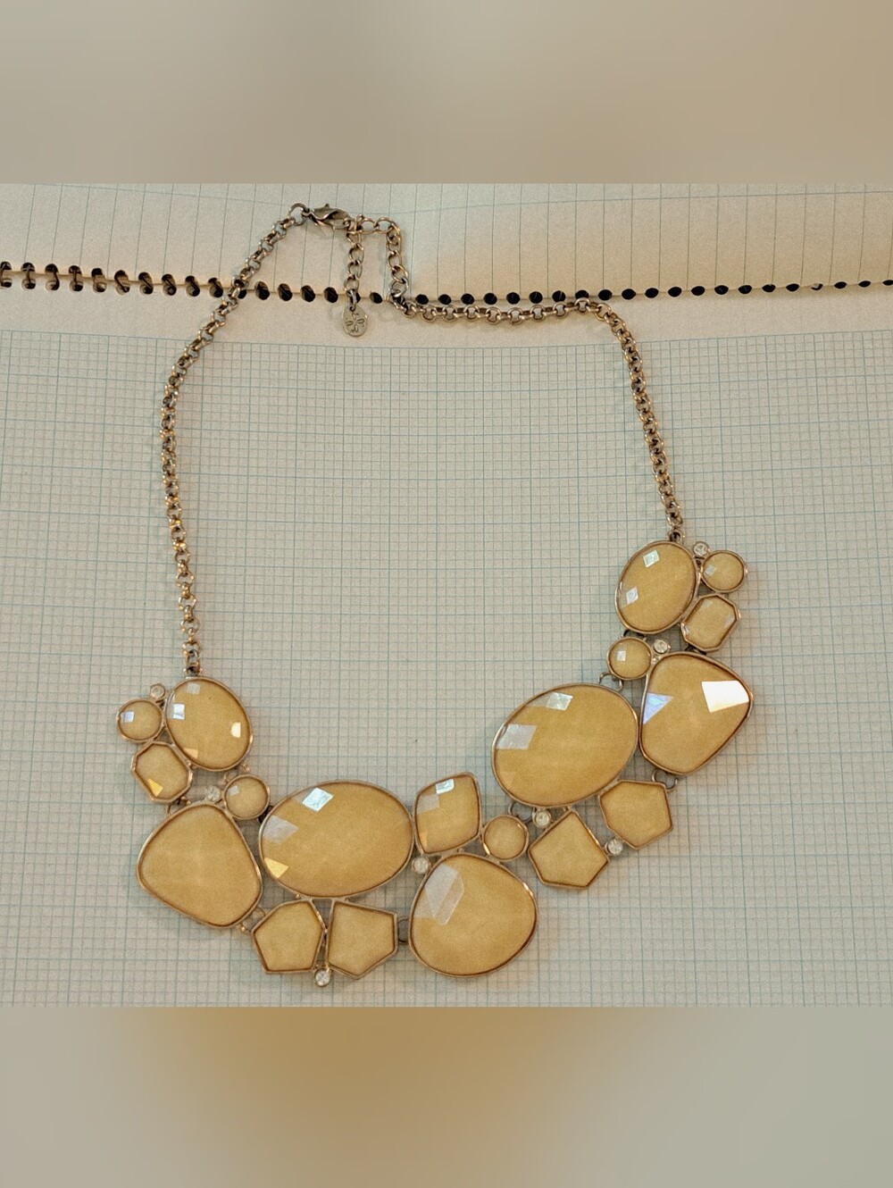 Icing Yellow Multi-Stone Bib Necklace